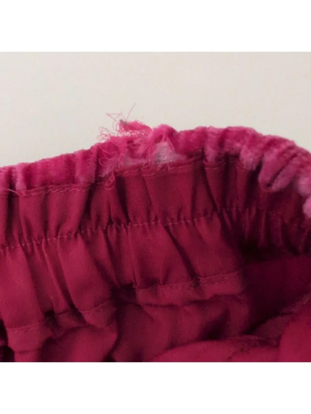 J Crew Velvet Pants Womens Size 8 Magenta Pink Pull On High Waisted Straight Leg